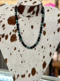 Black Onyx & Kingman Turquoise Silver Necklace