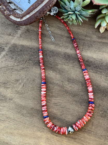 {Laredo} Spiny Oyster Layered Pearl Necklace