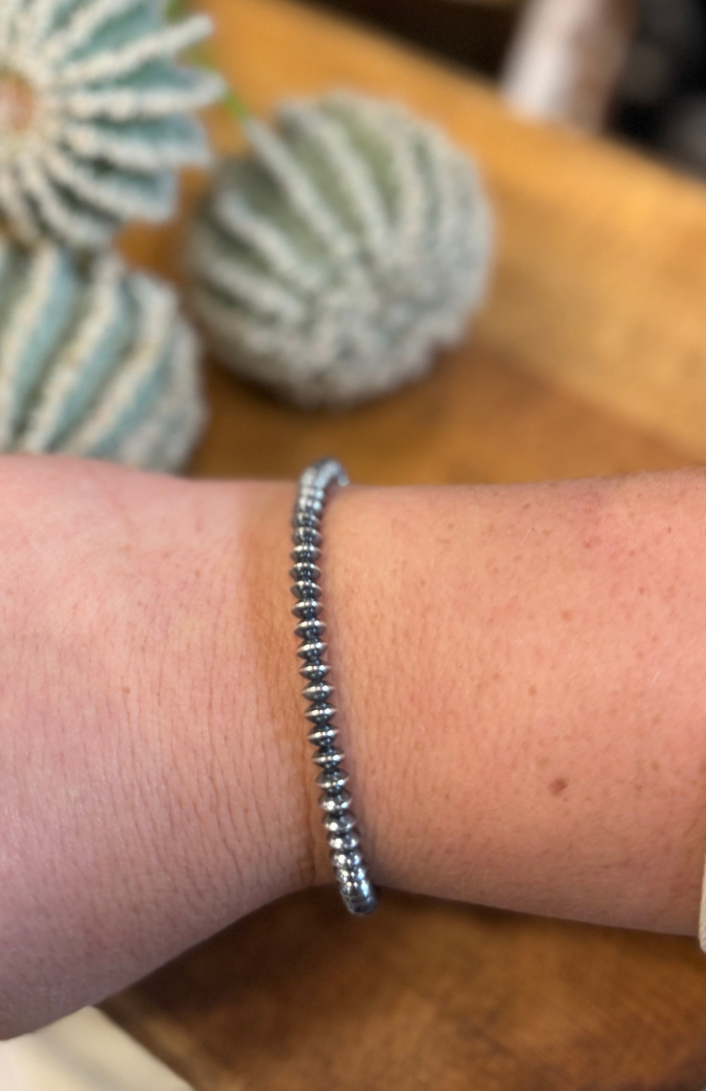 {Space Cowgirl} Rondelle-Spacer Pearl Bracelet