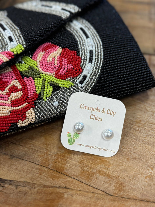 10mm Pearl Post Earring - Cowgirls & City Chics