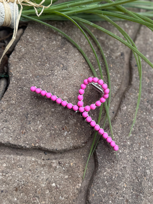 Pink Stone Hair Clip