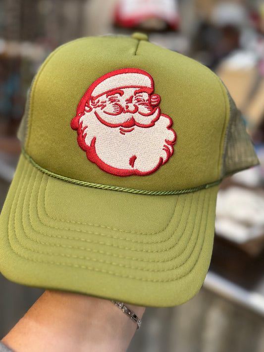 Olive Santa Patch Cap