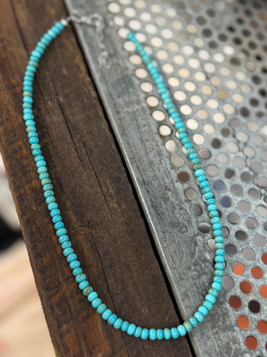 Turquoise Beaded {Cowtown} Necklace