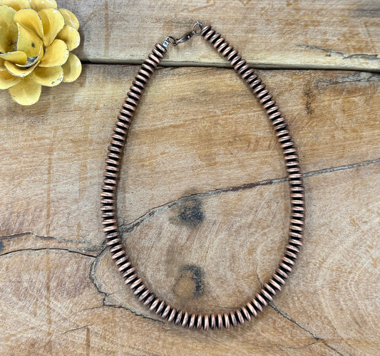 Copper Spacer Pearl Necklace