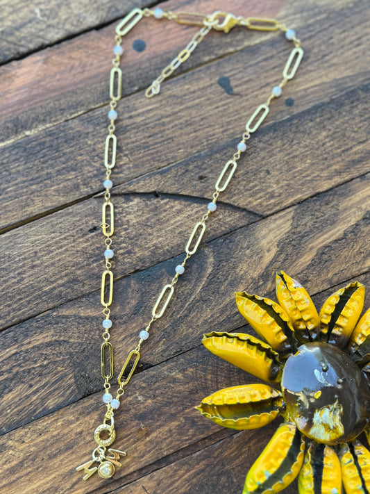 M O M Charm Necklace