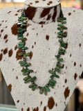 Kingman Turquoise Drop Necklace With Navajo Pearls