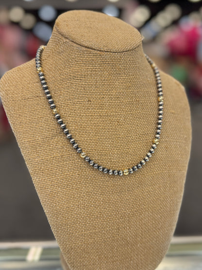 {Abilene} Gold & Silver Pearl Necklace