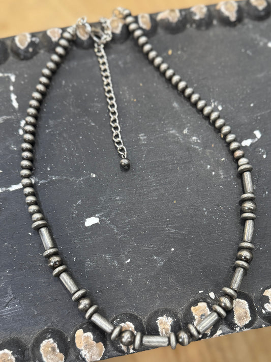 {Grace} Double Stack Barrel Necklace