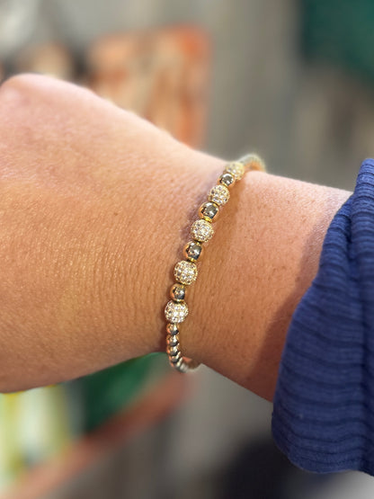 Sparkly Gold Beaded Cuff