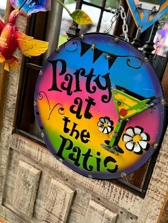 Party At The Patio Sign