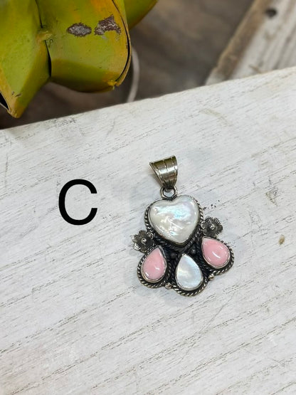 Pearl & Pink Conch Pendent