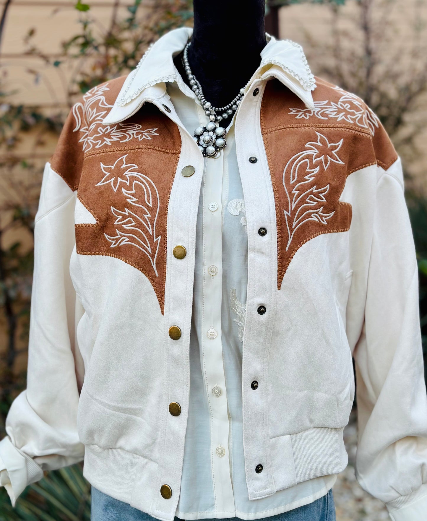 (Roy Rogers) Embroidered Bomber Jacket