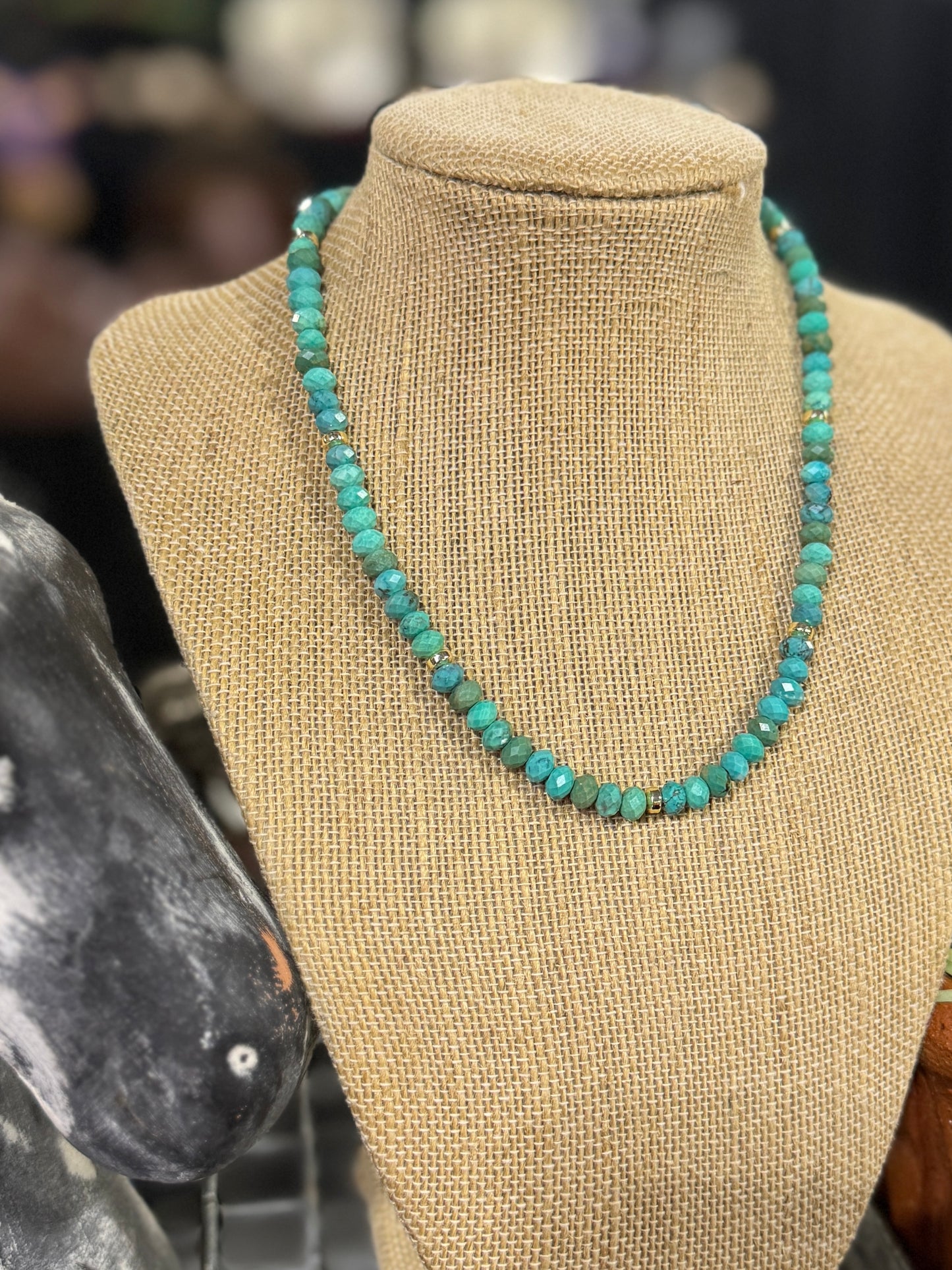 {Horizon} Turquoise & Gold Stone Necklace