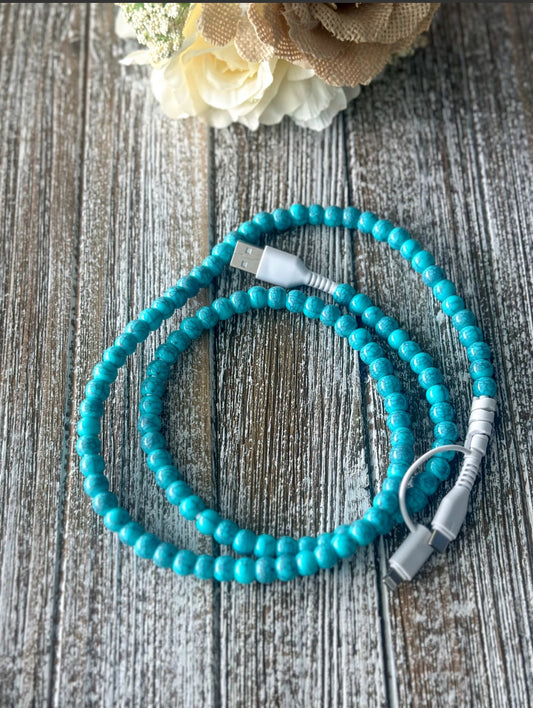 Turquoise Bead Phone Charger