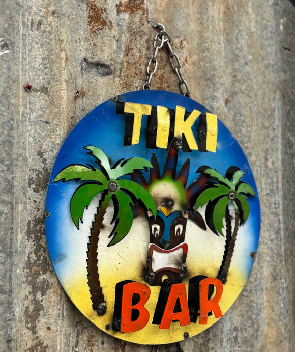 Tiki Bar Metal Sign
