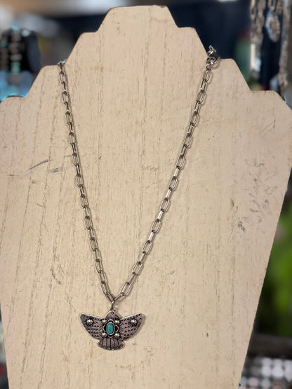 Turquoise Thunderbird Necklace