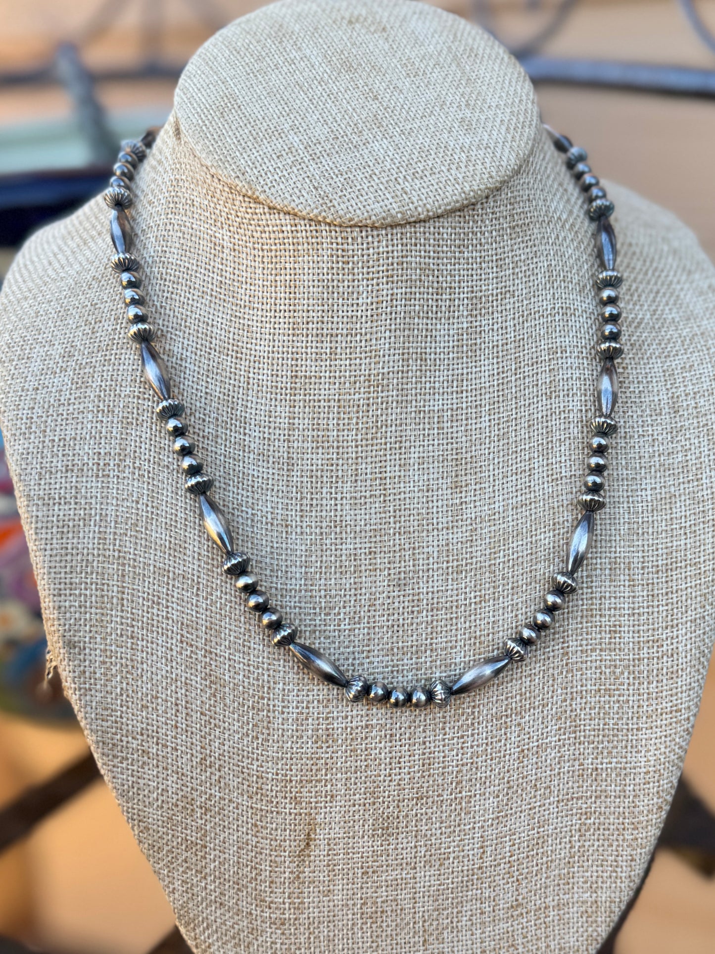 {Boho Babe} Barrel Pearl Necklace