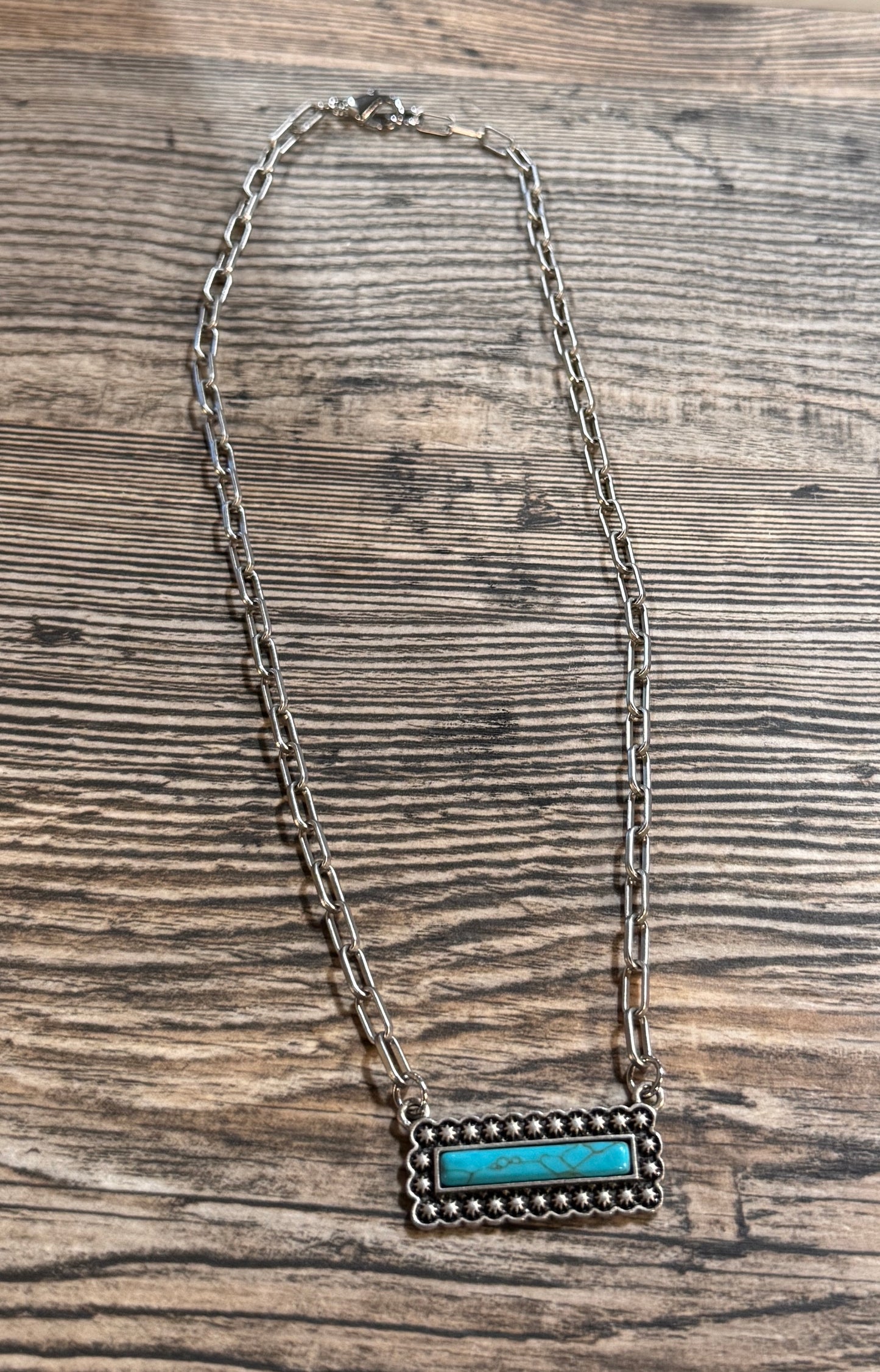 Turquoise Bar Necklace