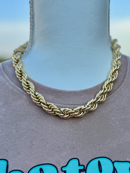 {Get Twisted} Rope Plated Stainless Necklace
