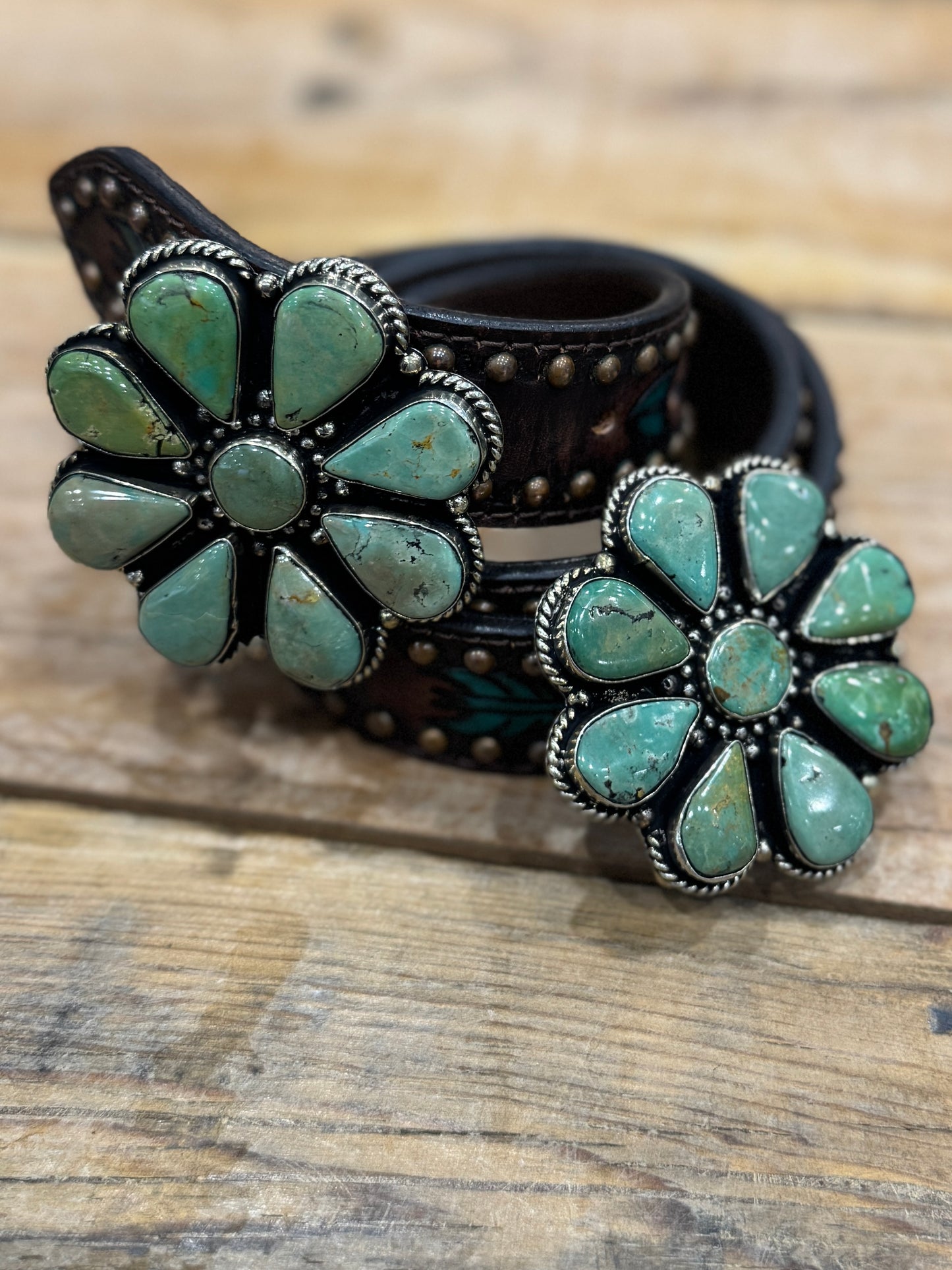 Turquoise Cluster Belt Buckle
