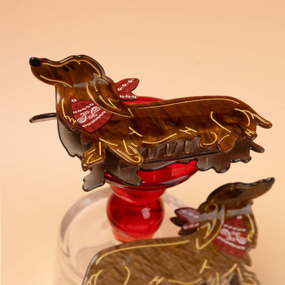Bandana Dachshund Hair Claw Clip