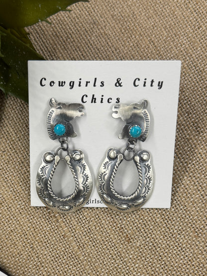 {Woah Pony} Horse Silver Earrings
