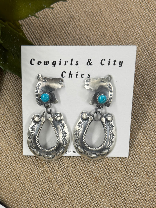 {Woah Pony} Horse Silver Earrings