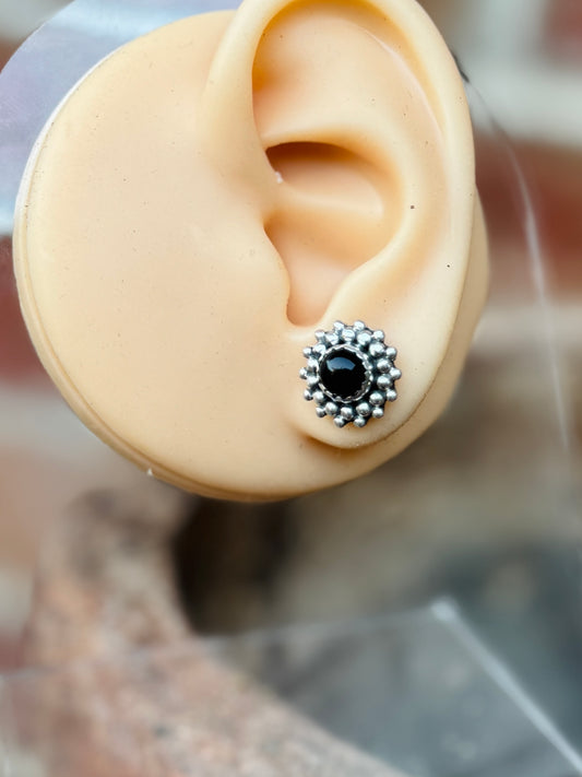 {Everyday} Black Onyx Sterling Stud