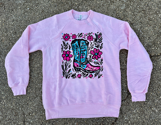 Pink Boot Pullover