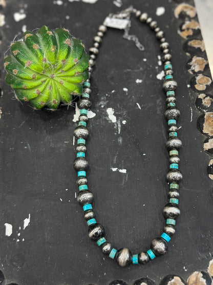 {Houston} Turquoise & Pearl Necklace