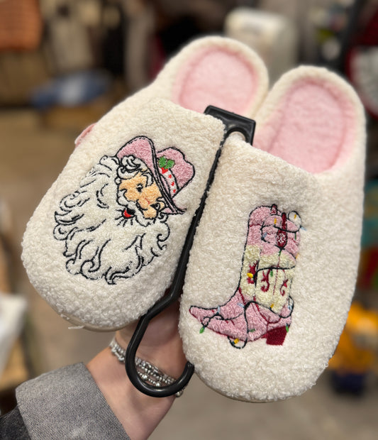 Cowboy Santa Slippers