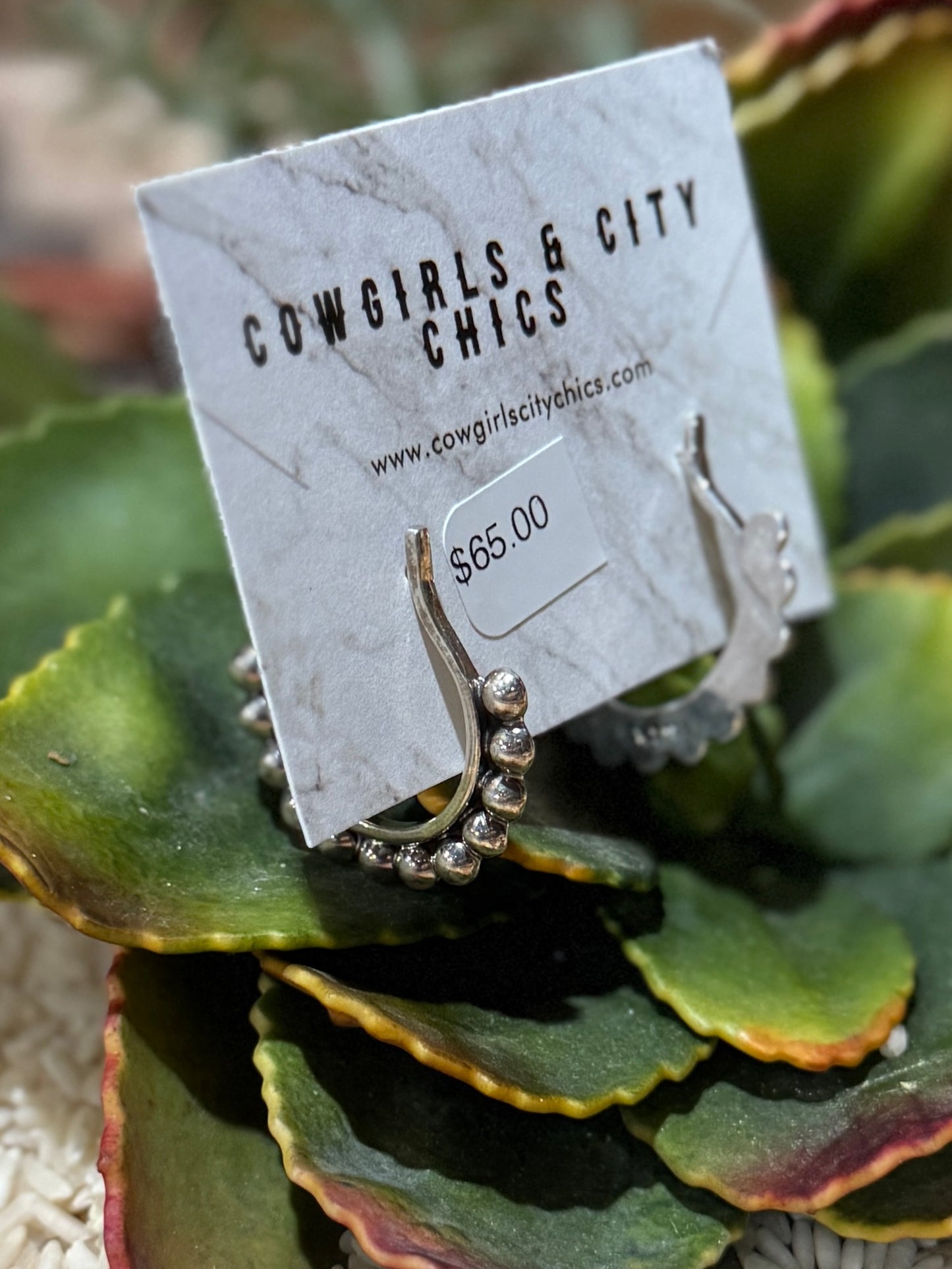 {Mexia} Stud Hoop Earrings