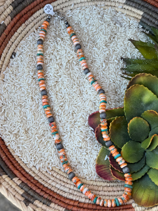 {Oranges} Spiny Oyster Necklace