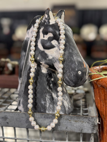Chunky Pearl & Gold Necklace (Copy)