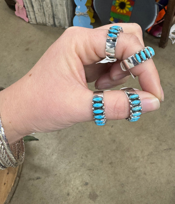 [Rancho] Wide Turquoise Band Ring