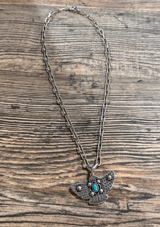 Turquoise Thunderbird Necklace