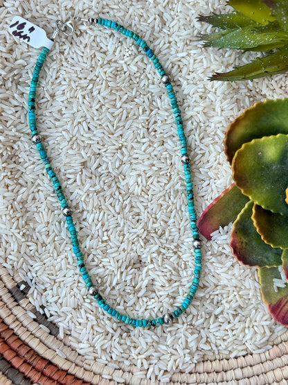 {Sami} Pearl & Kingman Necklace