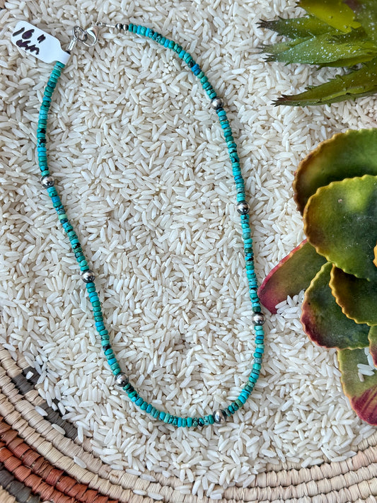 {Sami} Pearl & Kingman Necklace