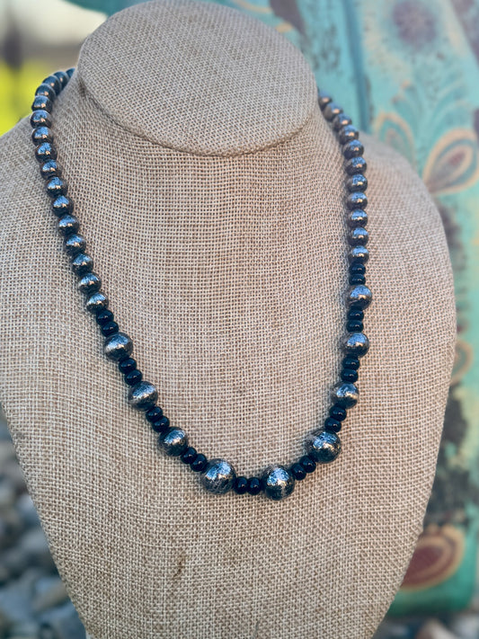 {Abilene} Black Onyx &  Pearl Necklace