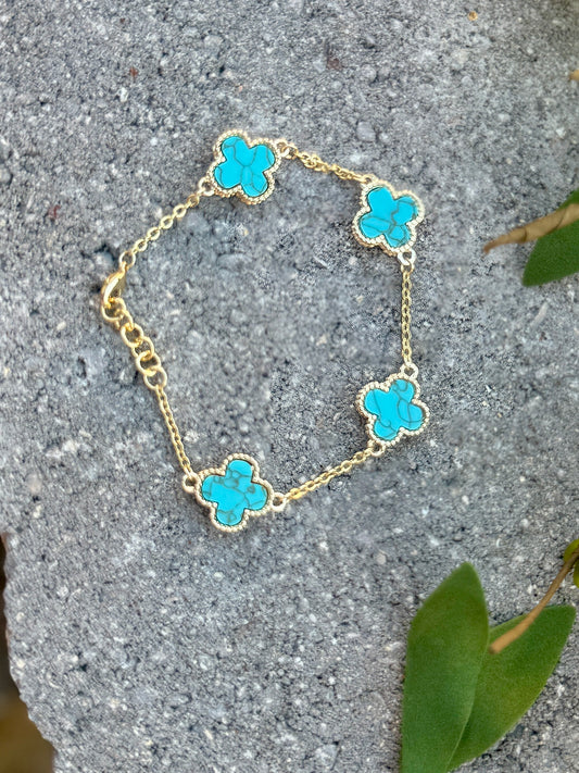 Turquoise & Gold {Boujee} Bracelet