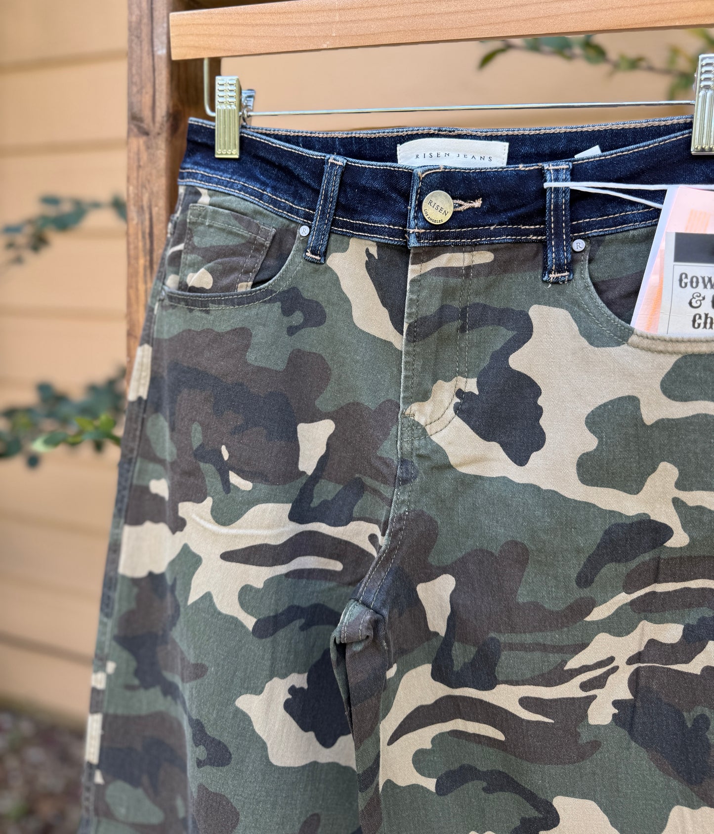 Risen Camo Wide Straight Leg Jean