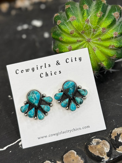 Kingman Cluster Post Earrings