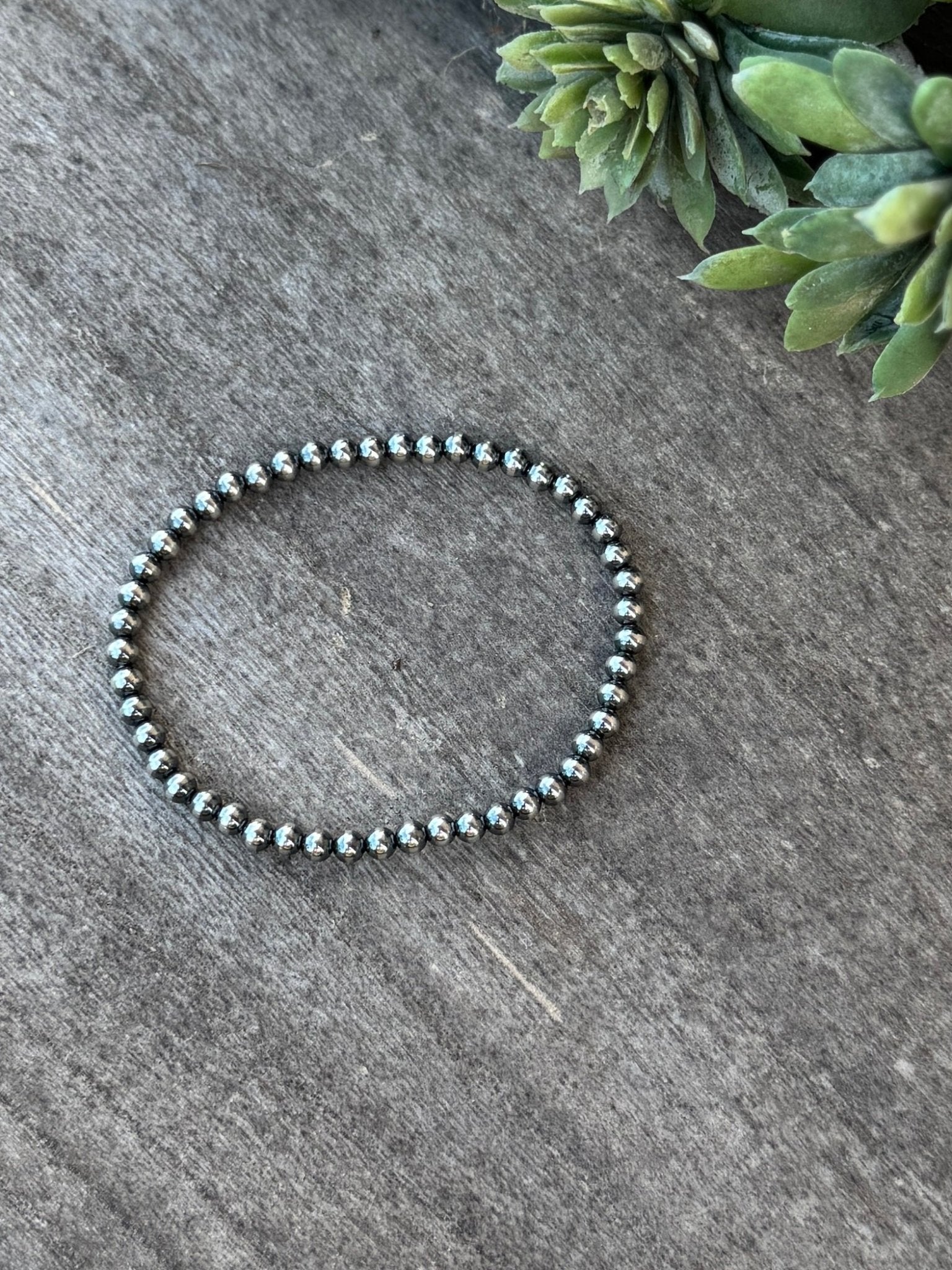 4mm Sterling Silver Pearl Bracelet (STRETCH) - Cowgirls & City Chics
