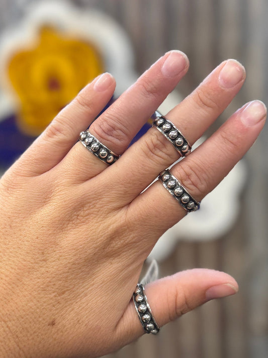 4mm Stud Band Silver Ring - Cowgirls & City Chics