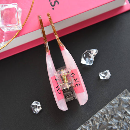 Glitter Pink Champagne Bottle Hair Clip
