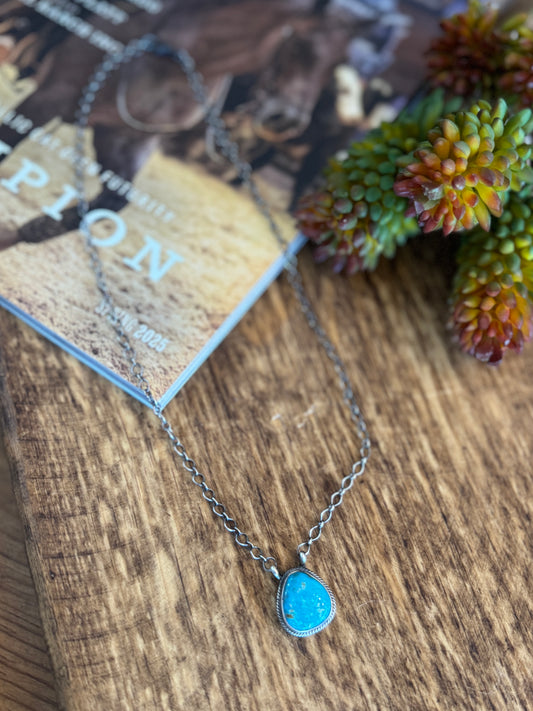 Royston Turquoise Drop Necklace