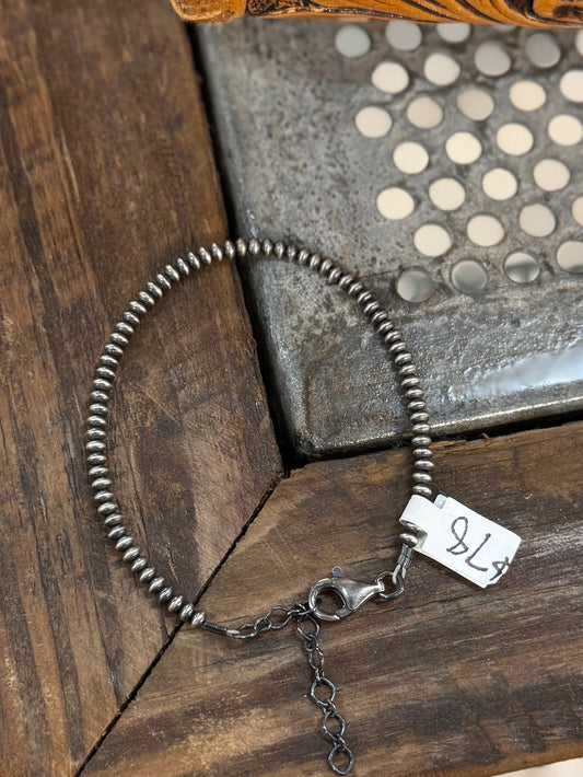 Small Spacer [Rondelle] Pearl Bracelet
