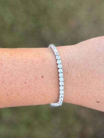 Sparkly Stainless Tennis Bracelet