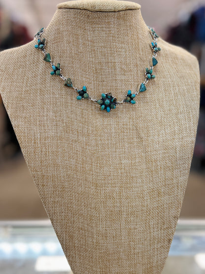 {Maria} Kingman Choker Sterling Necklace