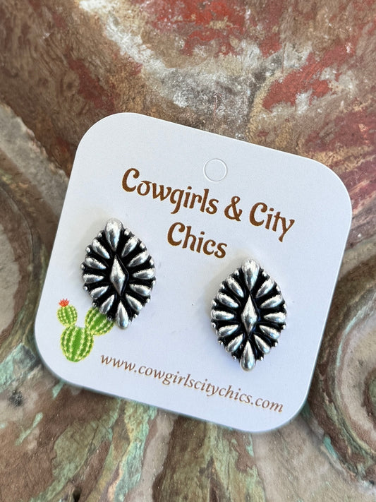 Southwest Diamond Style Studs